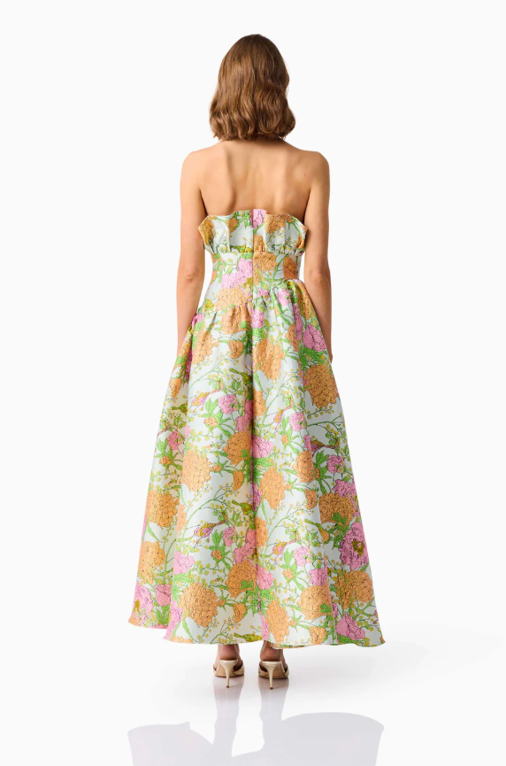 Elliatt Elliat Laurel Gown - Green Floral photo 4