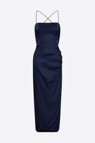 Manning Cartel Miami Heat Backless Dress Navy Size 10 photo 2