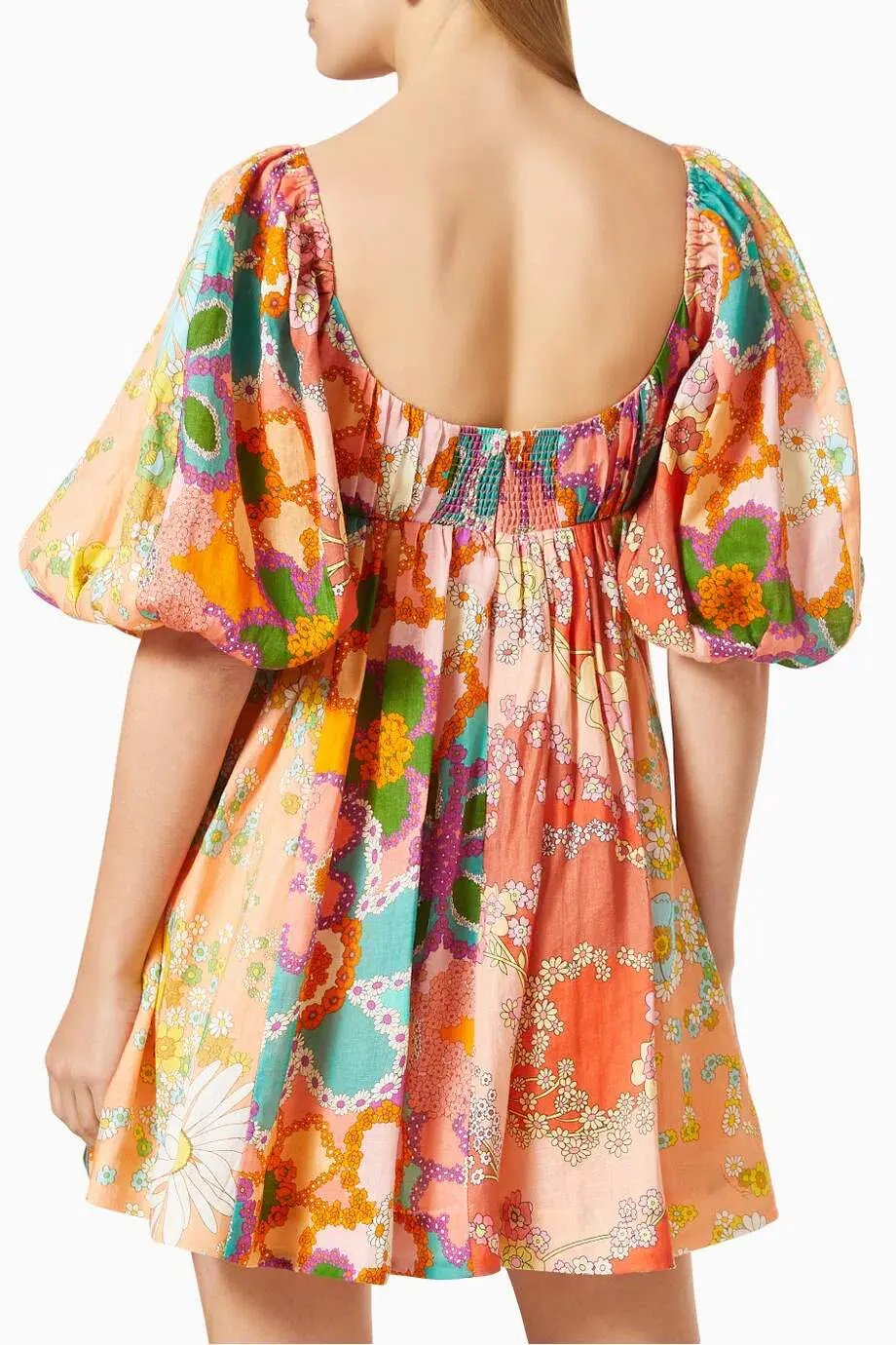 Zimmermann Lola Panelled Mini Dress Floral Size 1 / Au 10 photo 5
