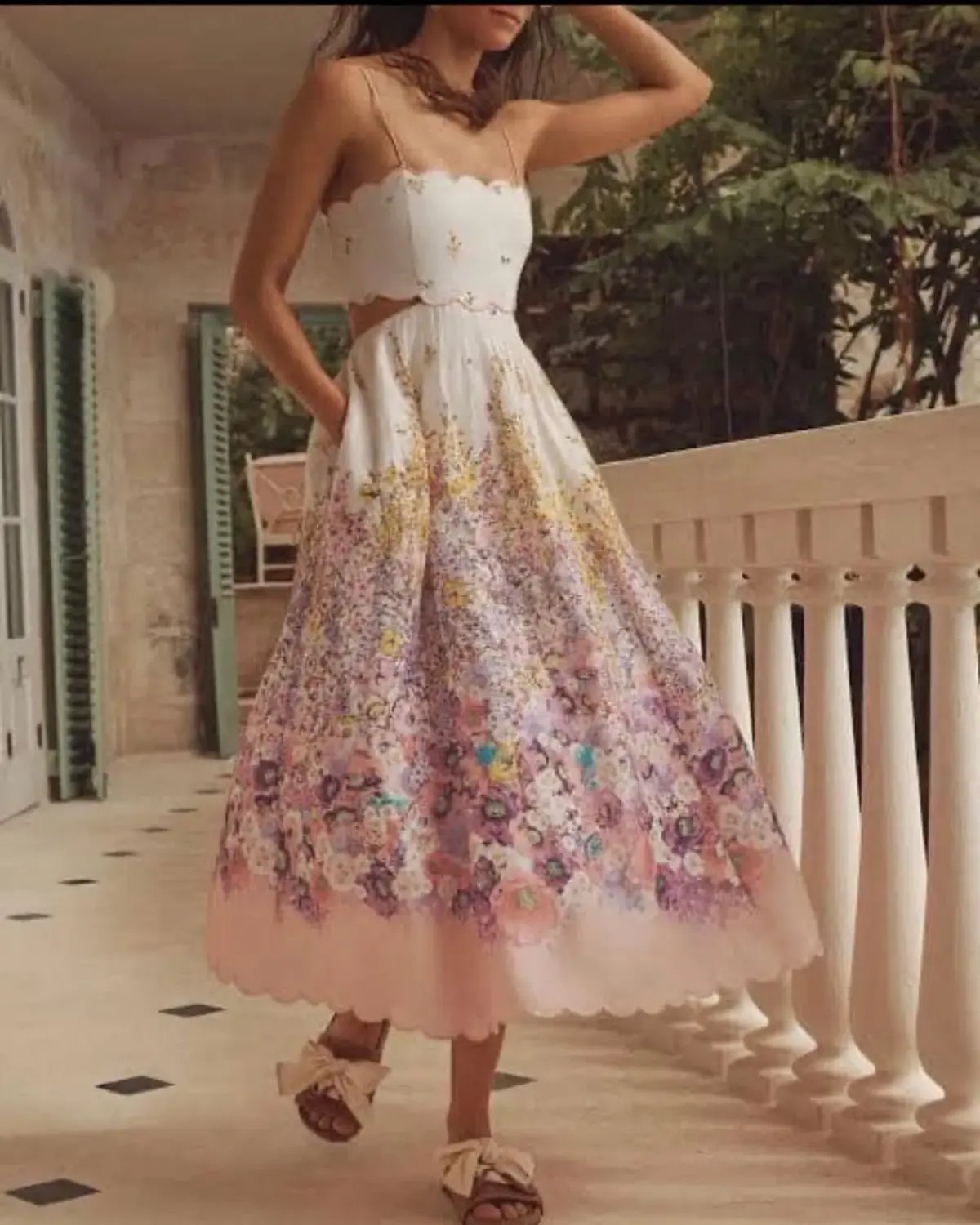 Zimmermann Jude Scallop Midi Dress Size AU 8 photo 5