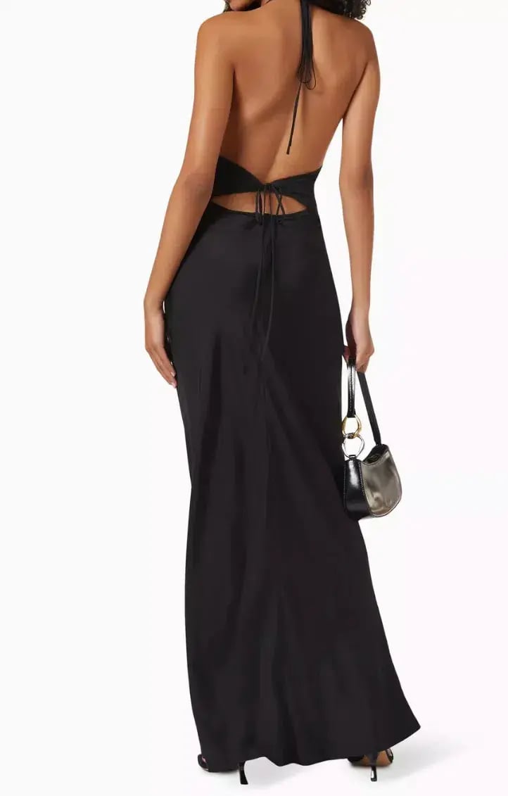 Bec & Bridge Naomi Tie Front Maxi Dress Black Size 8 photo 4