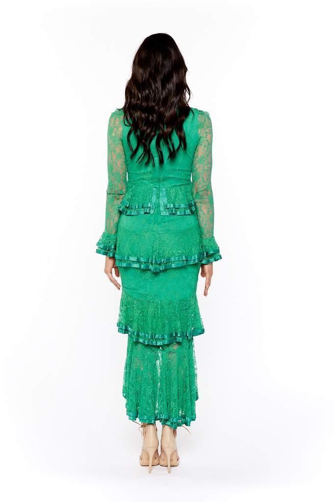 Nicola Finetti Maia Dress Green Size 8 photo 3
