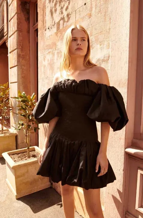 Aje Arles Off Shoulder Mini Dress Black Size L / Au 12 photo 4