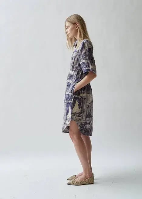 Acne Studios Della Theatre Print Linen Dress, Size 34 (AU 8) photo 2