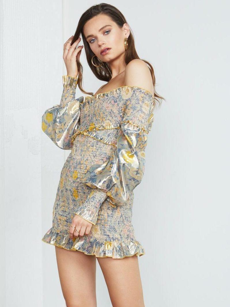 Alice Mccall Higher Love Gold Dress Size 6 photo 2