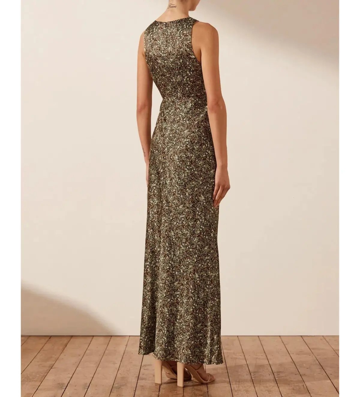 Shona Joy Avriel Cut Out Front Maxi Dress Multi Floral Size AU 8 photo 3