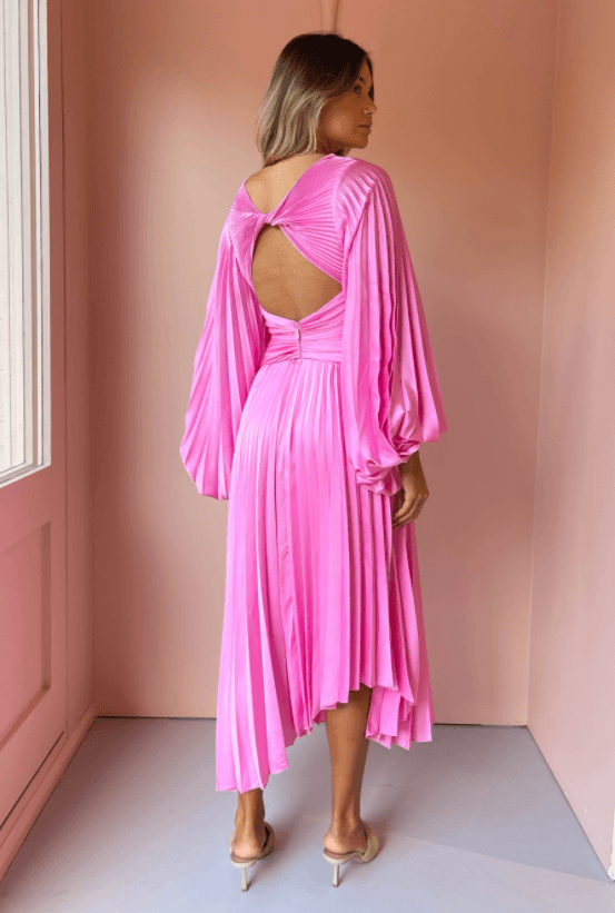 Acler Palms Midi Dress in Confetti Pink Size 8 photo 3