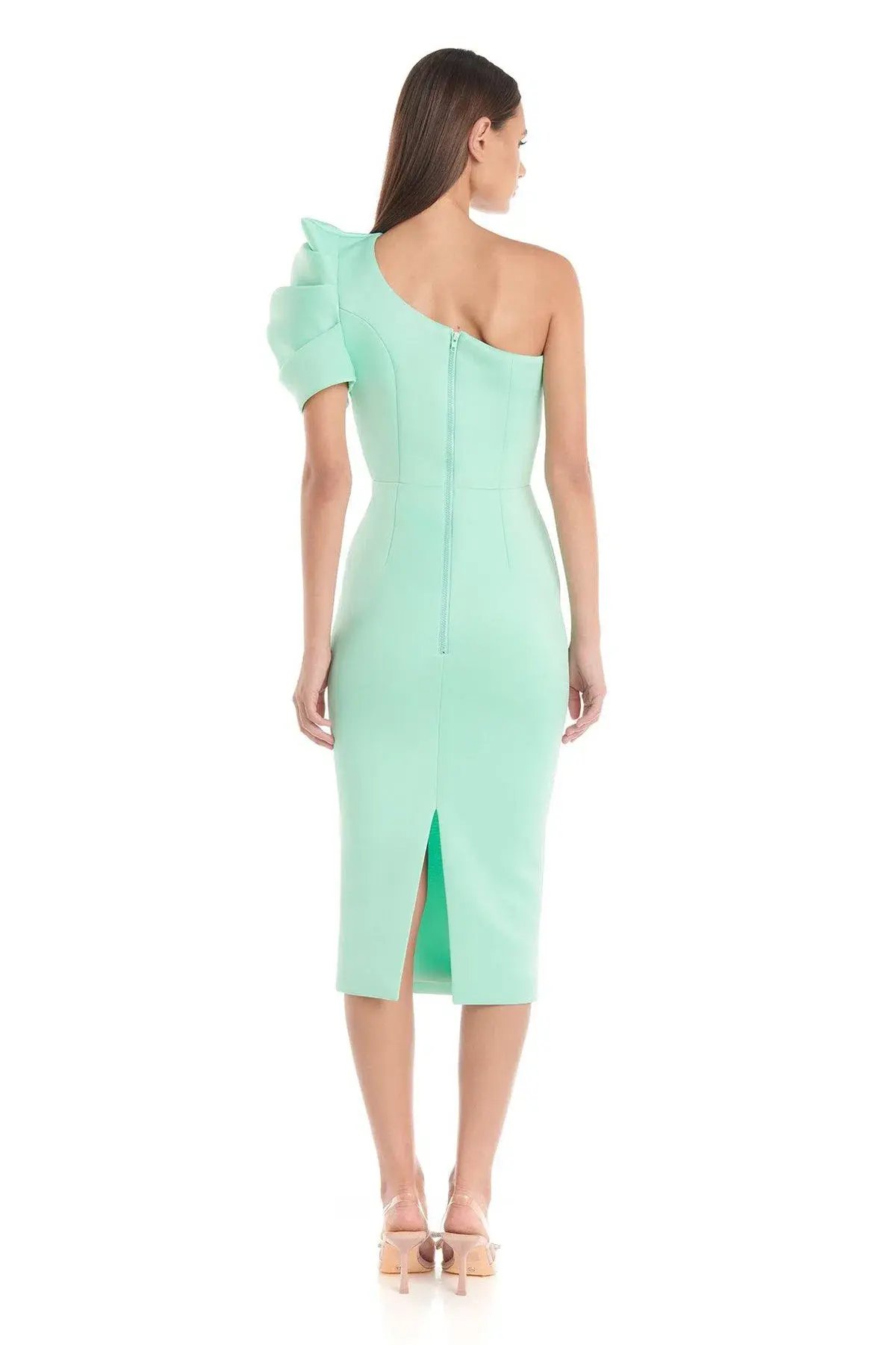 Eliya the Label Suzie Midi Dress Mint Green Size 6 photo 3