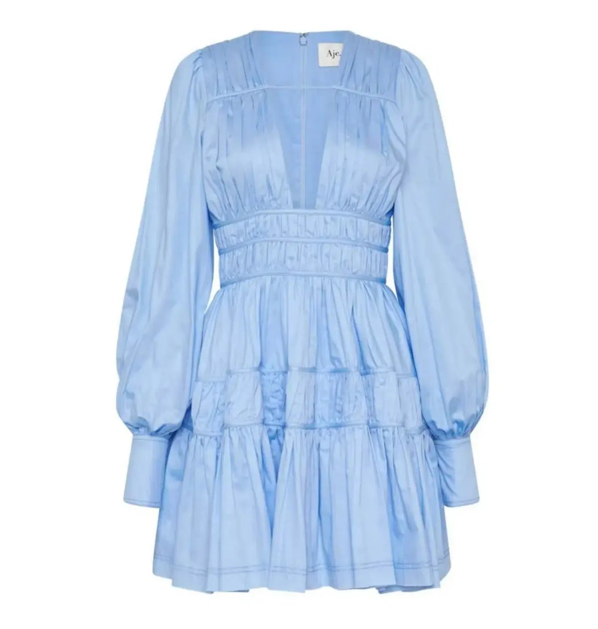 Aje Fallingwater Mini Dress Blue Size 16 photo 4