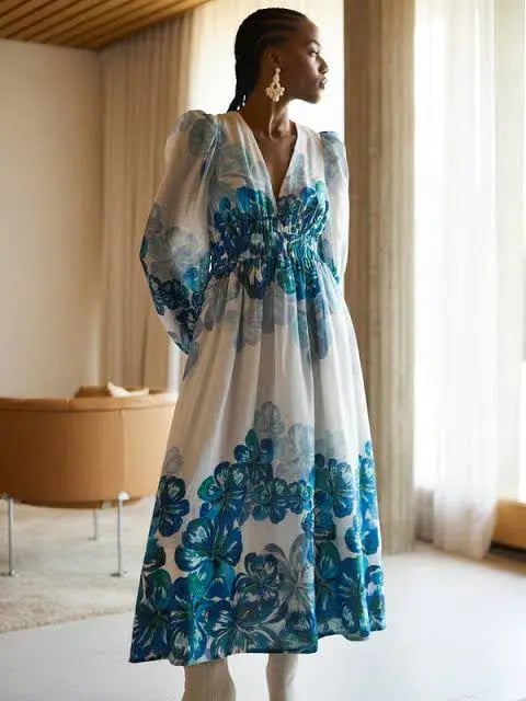 Sheike Winter Florals Dress Blue Size 18 photo 2