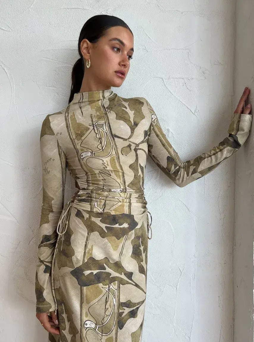 Camilla and Marc Kyha Midi Dress Print Size 8 photo 5
