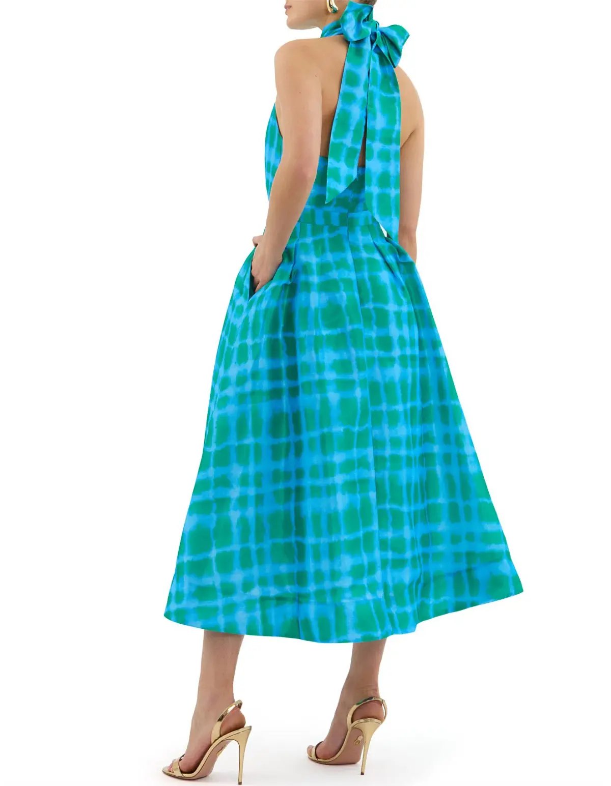 Rebecca Vallance Serafina Halter Dress Print Size AU 12 photo 2