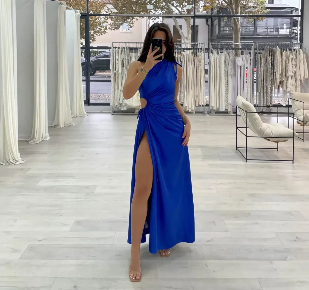 Sonya Moda Nour Maxi Dress Cobalt Blue Size 12 photo 3