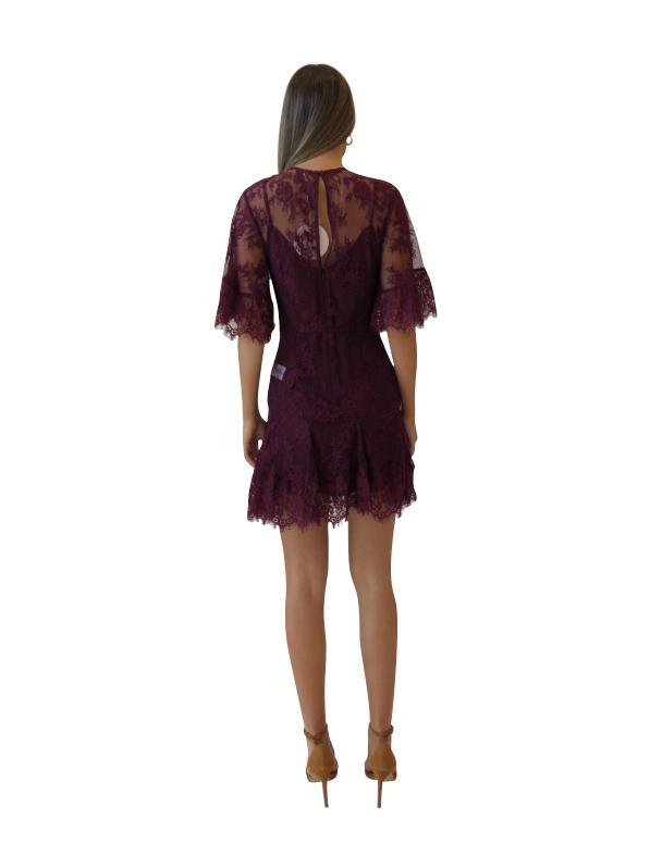 Talulah Blind Love Mini Dress Burgundy Size 6 photo 3