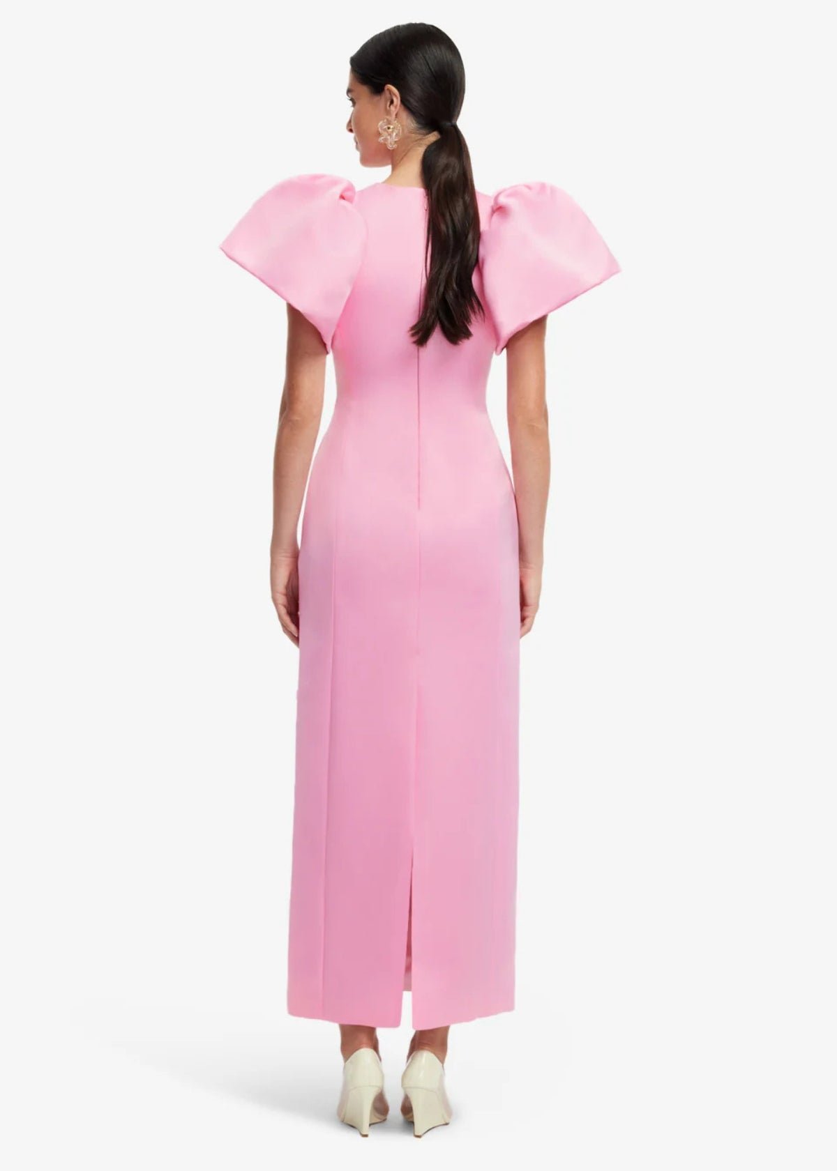 Lucinda Floral Applique Maxi Dress in Pink photo 3