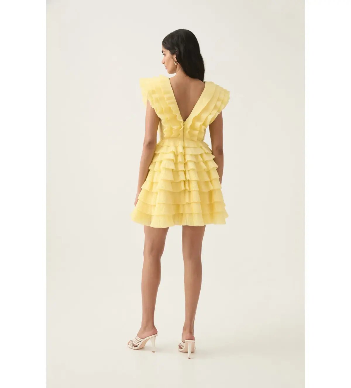 Aje Reflection Mini Dress Yellow Size 14 photo 2