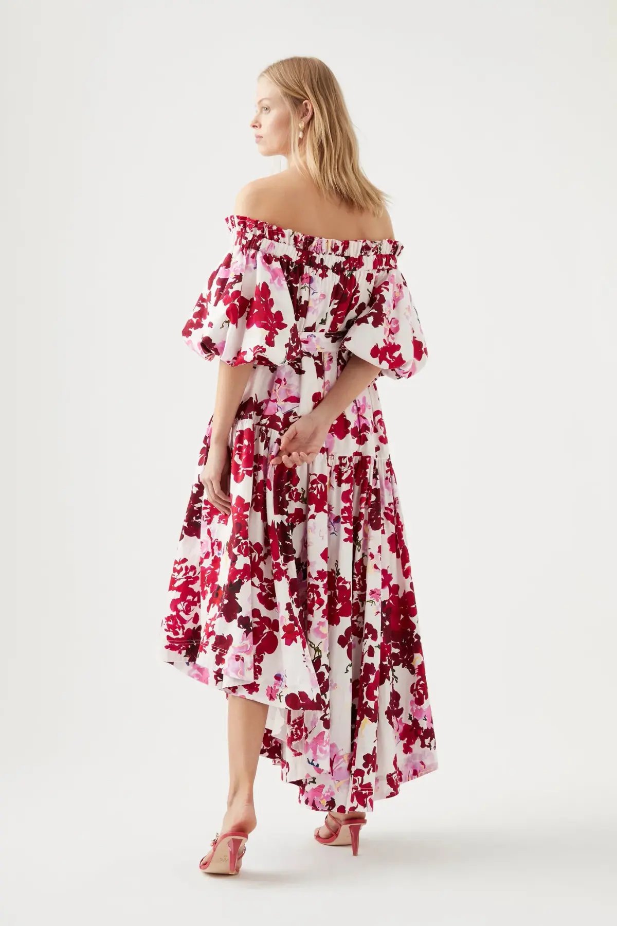 Aje Riviera Midi Dress Print Pink Size AU 16 photo 3