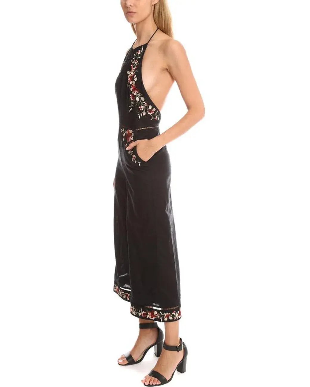 Zimmermann Sakura Embroidered Jumpsuit Black Floral Size 0 / AU 8 photo 2