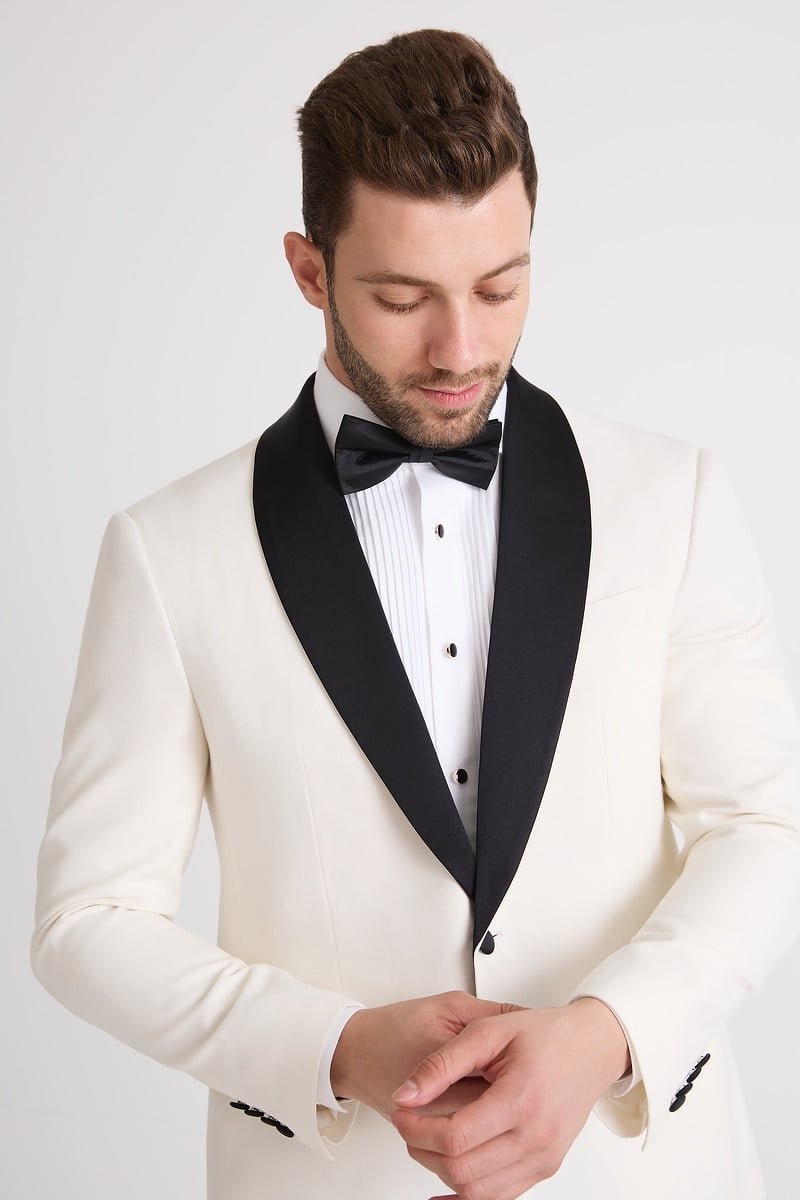 White Tuxedo with Black Lapels Standard Package photo 7