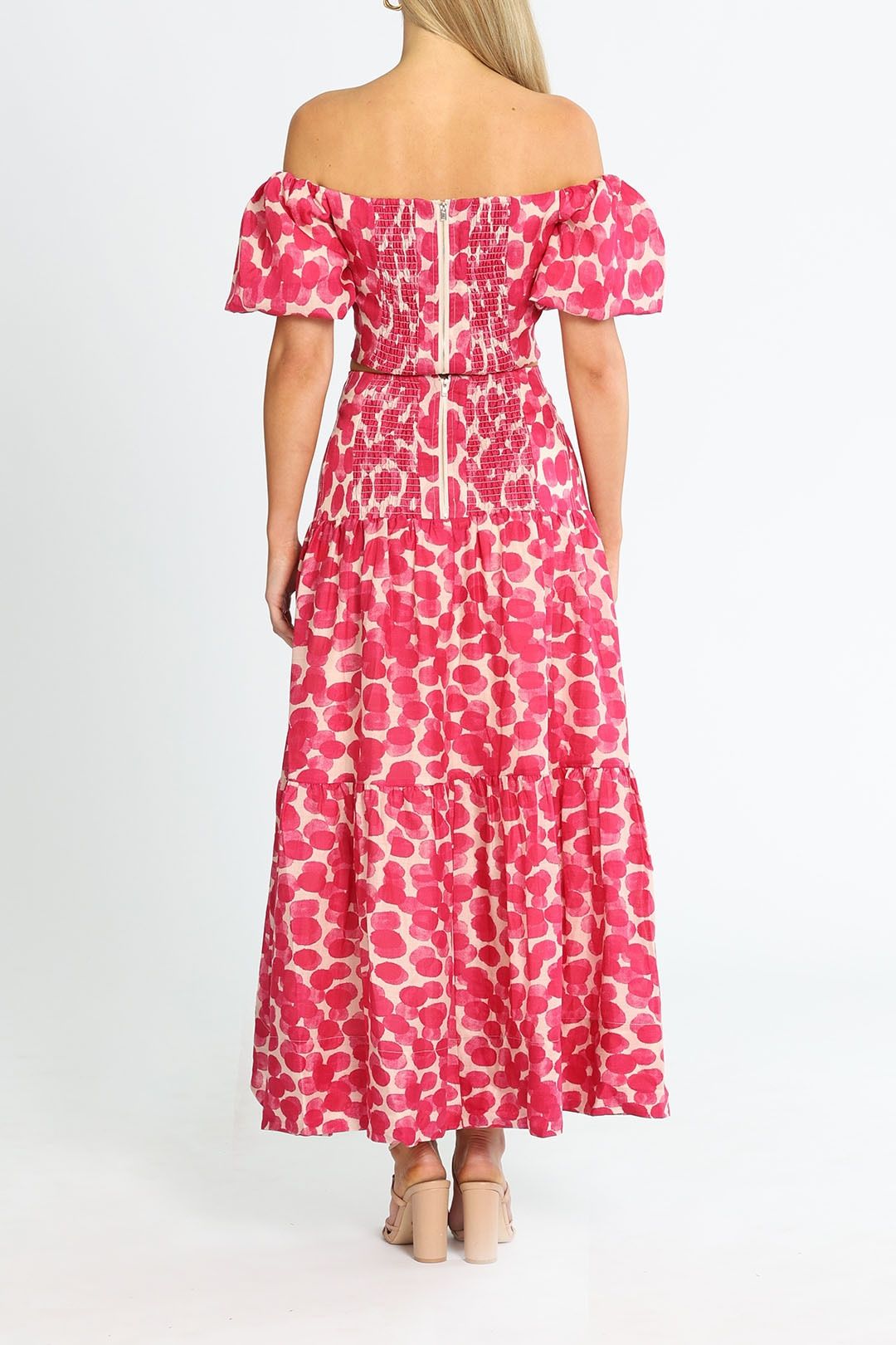 Mottled Blossoms Top and Skirt Set photo 3