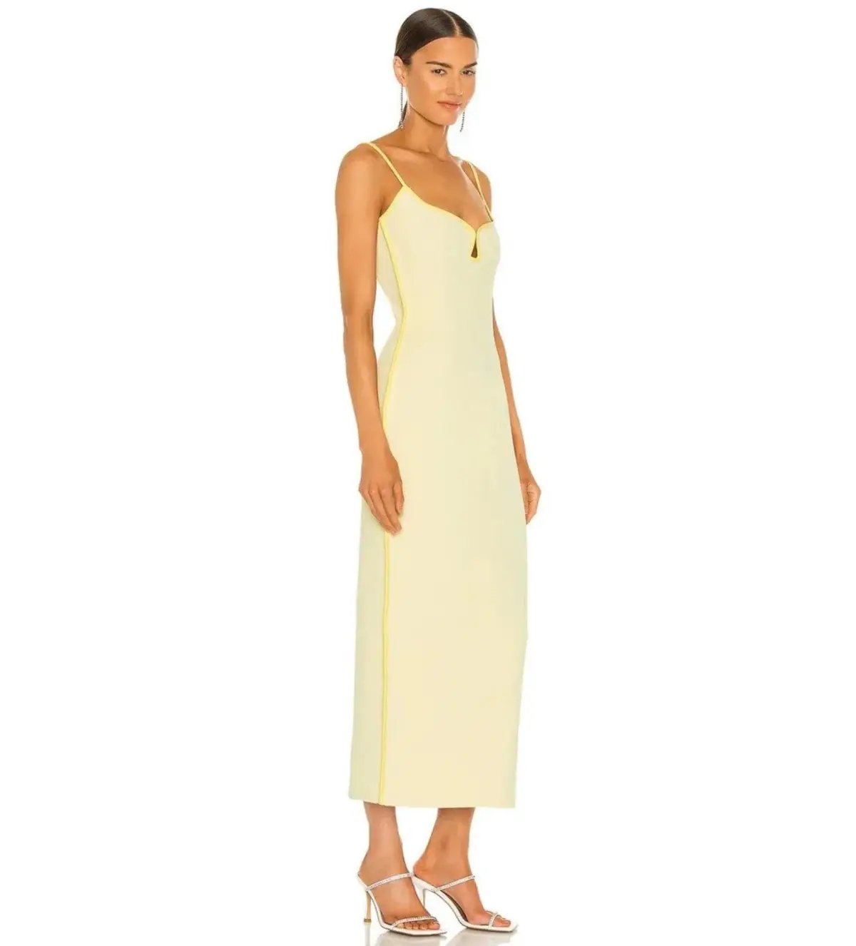 Paris Georgia Marlo Midi Dress Daffy Yellow Size XS AU 6 photo 3