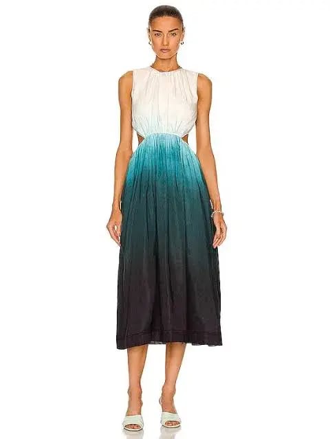 Aje Cosmos Ombre Cut out Midi Dress Size 14 photo 6