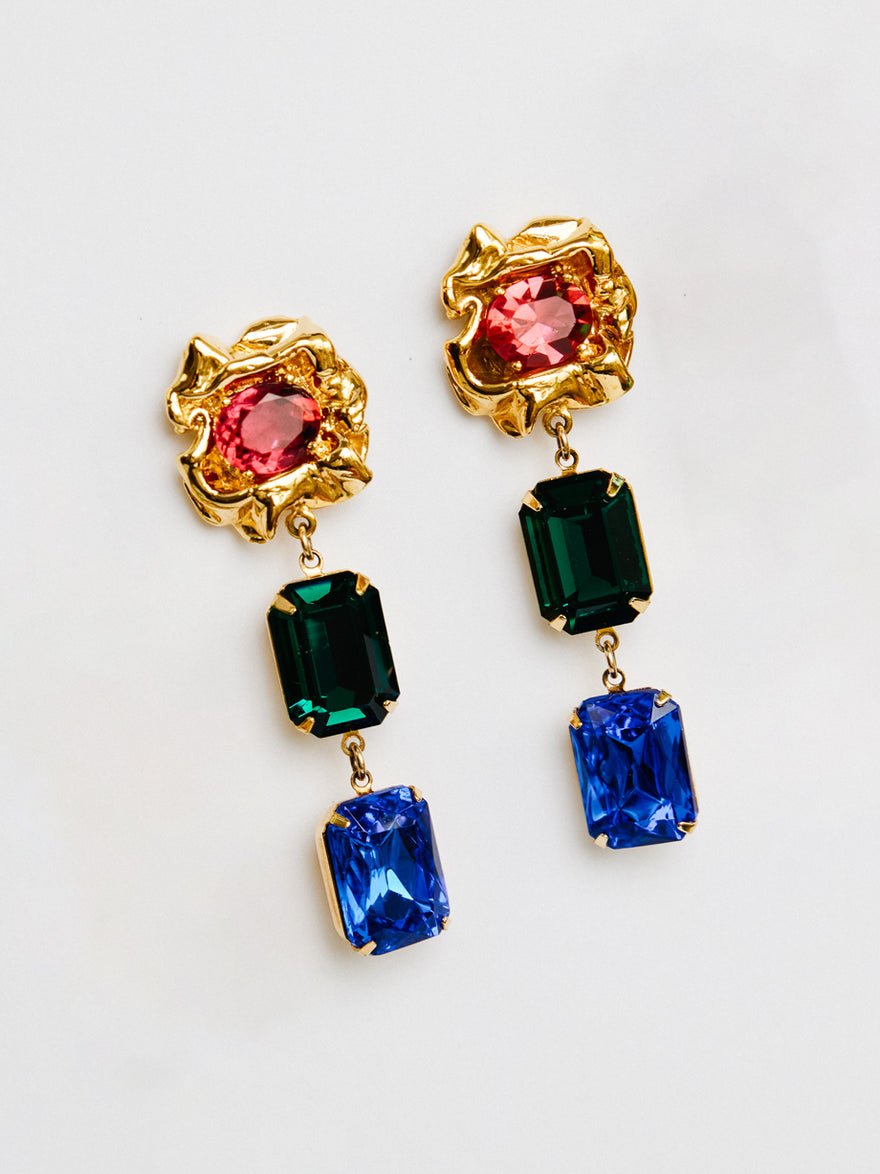 Sterling King Ada multi-coloured crystal Earrings photo 4