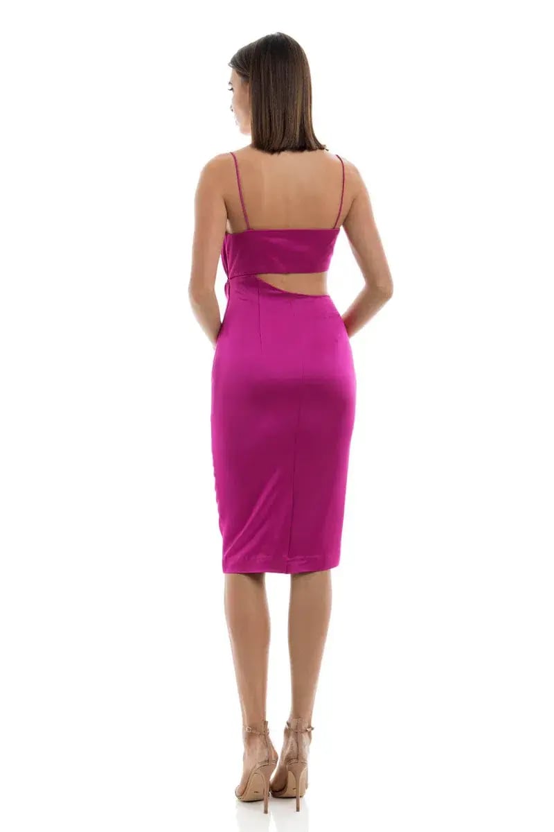 MISHA Selina Slip Dress Fuchsia Pink Size 8/S photo 3