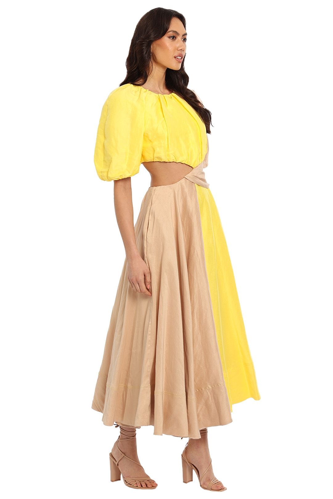 Caliente Midi Dress - Yellow photo 2