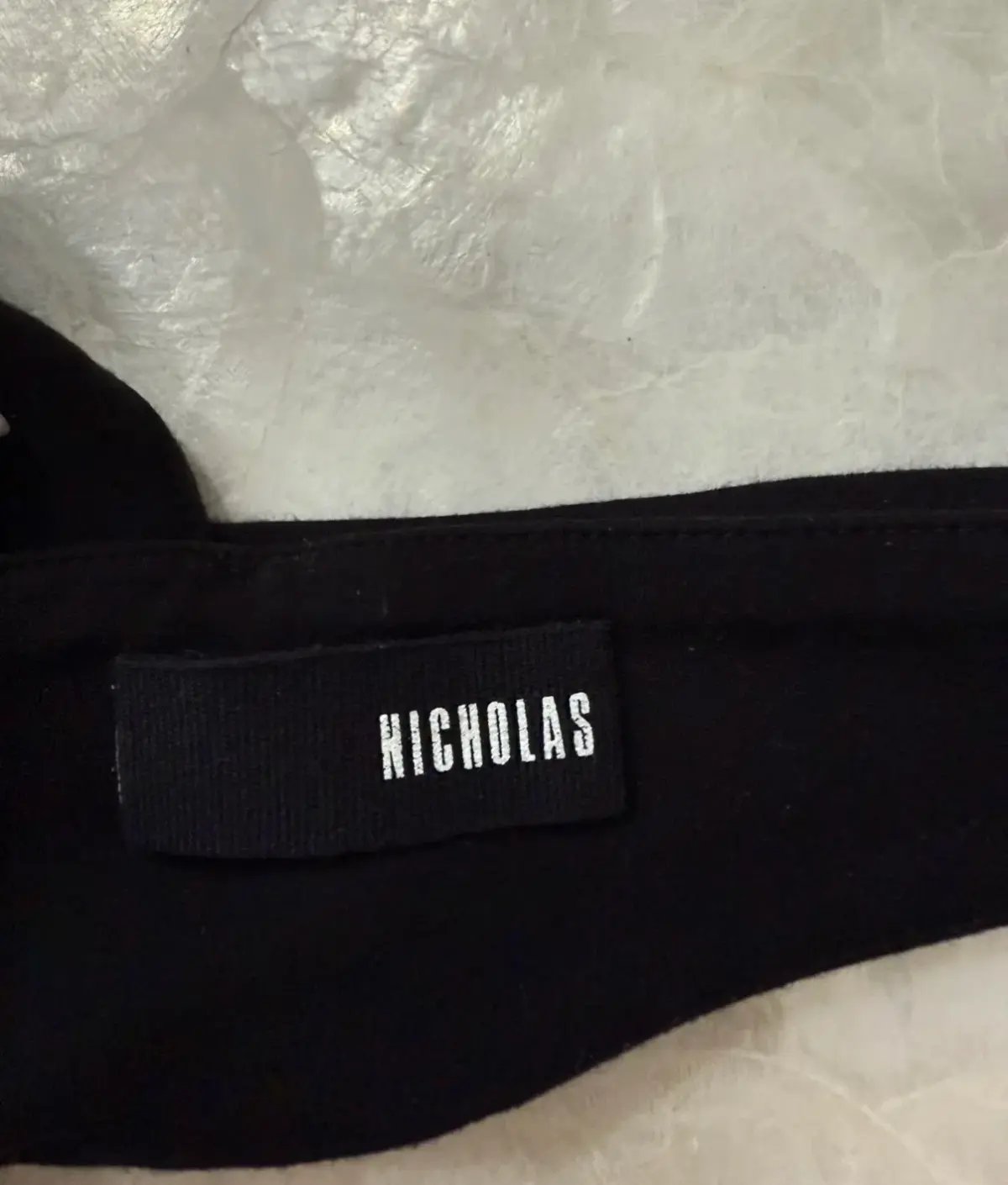 NICHOLAS Event Cross Over Poly-Blend Dress in Black Size 10 photo 3