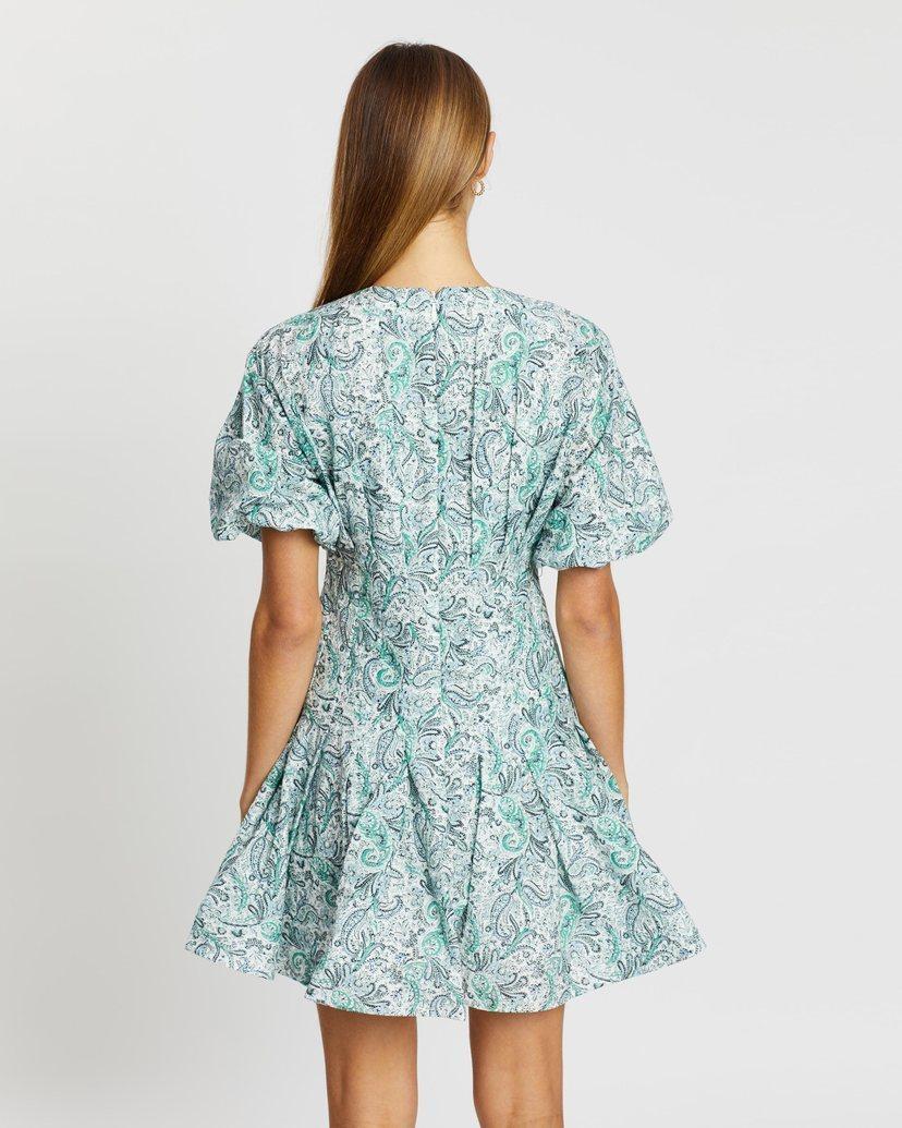 Thurley Brenton Mini Dress Perez Print Turquoise photo 3