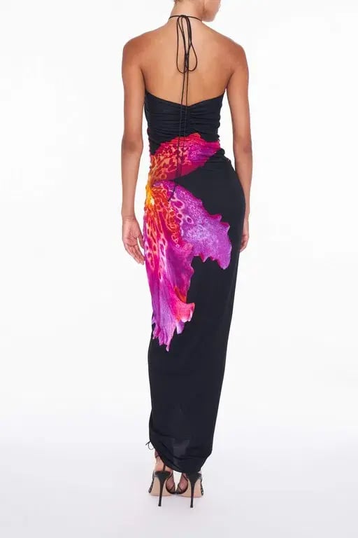 Rat & Boa Pascala Dress Black Floral Size S/Au 8 photo 3
