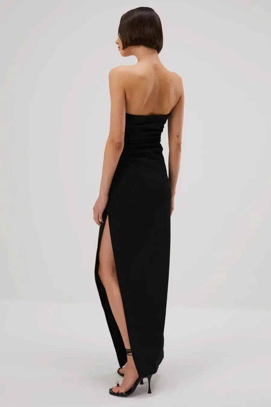 MISHA Blythe Bonded Crepe Gown Black Size 6/XS photo 4