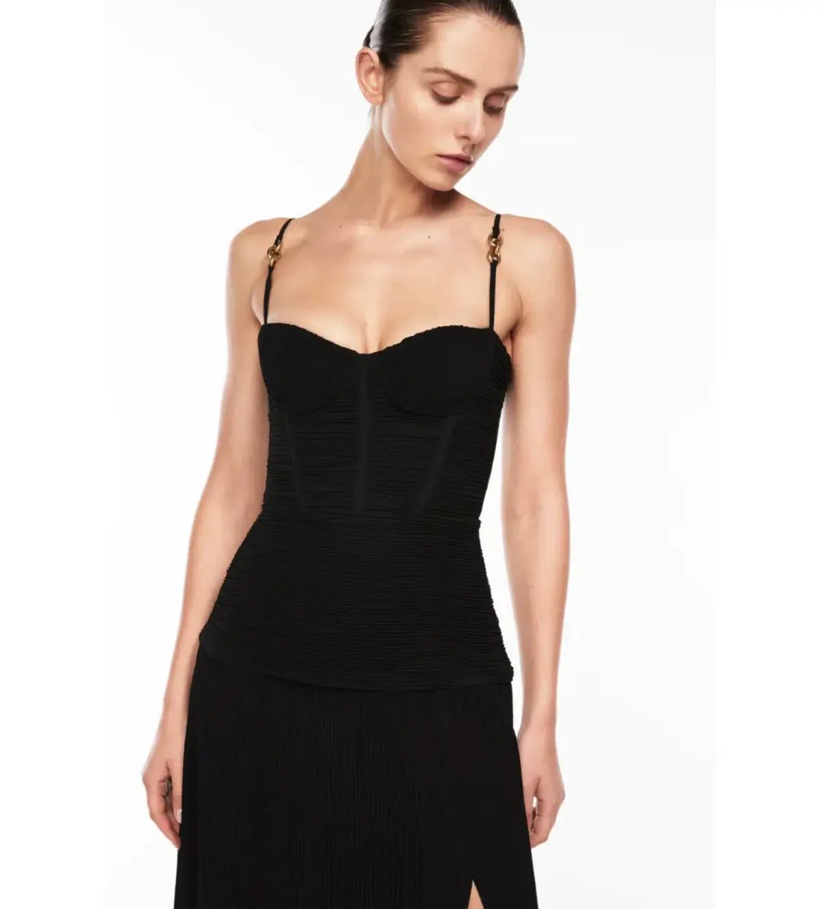 Manning Cartell Double Time Pleat  Dress Black Size AU 10 photo 2