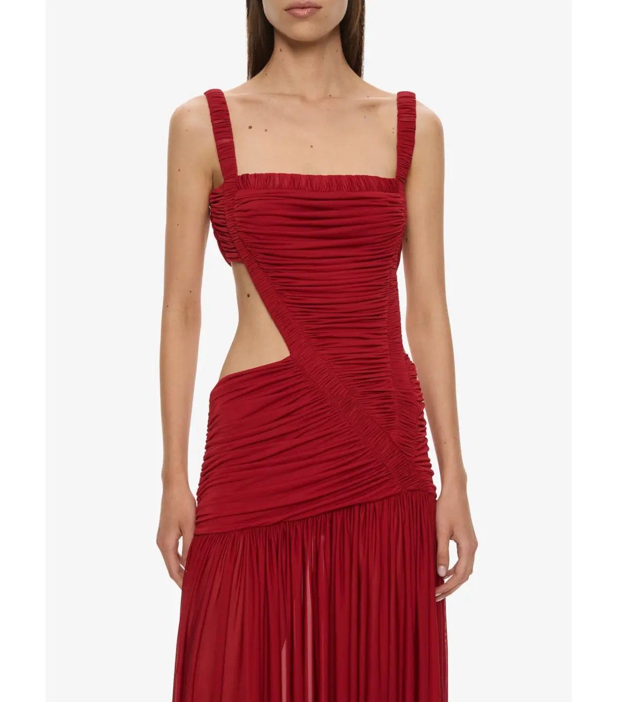 Christopher Esber Orion Separation Maxi Gown Cranberry Size AU 6 photo 2