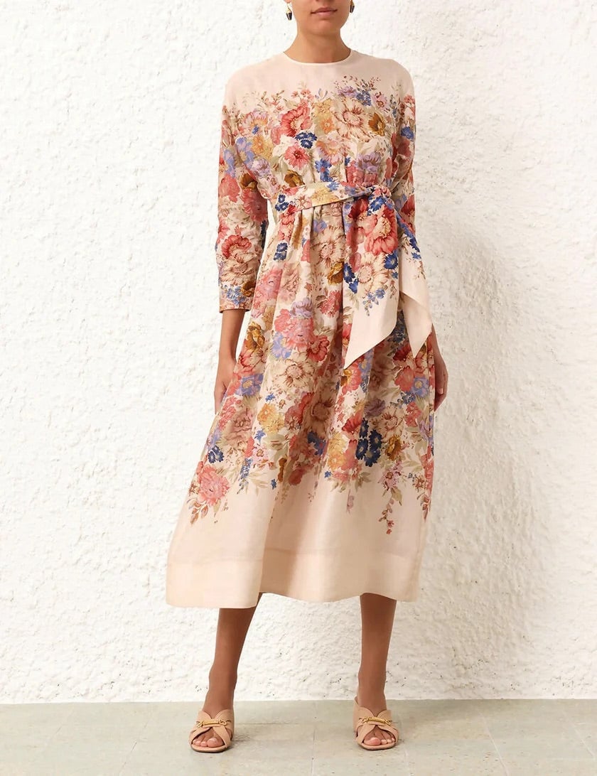 Zimmermann August Tie Waist Midi Dress photo 3