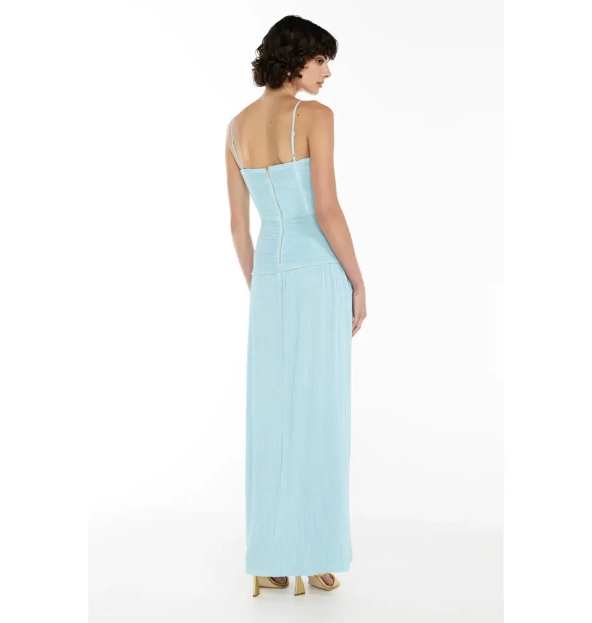 Manning Cartell Double Time Pleat Dress Acqua Spritz Size AU 6 photo 4