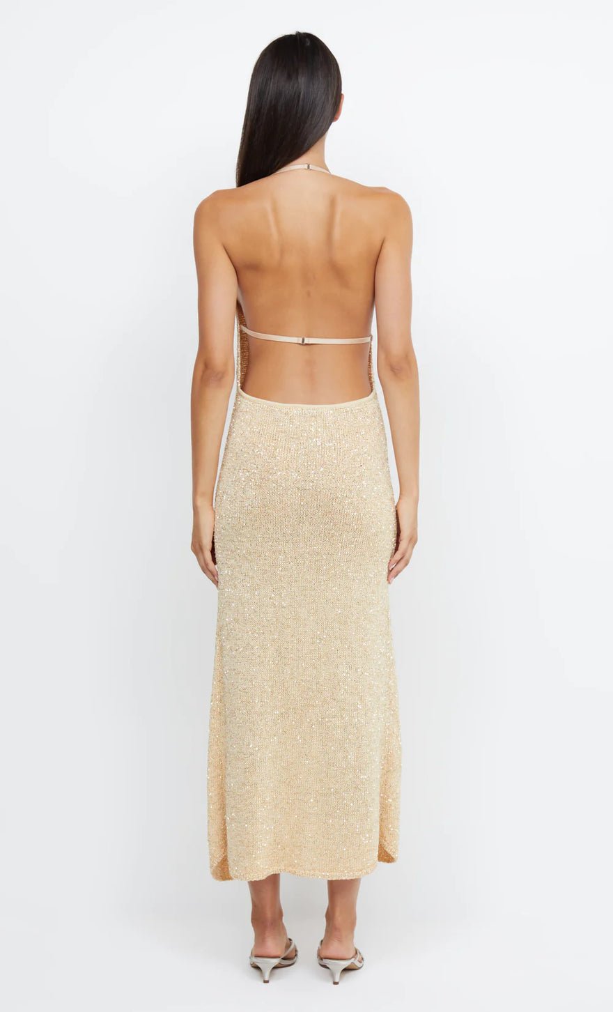 Bec & Bridge Sadie Knit Sequin Midi Gold photo 3