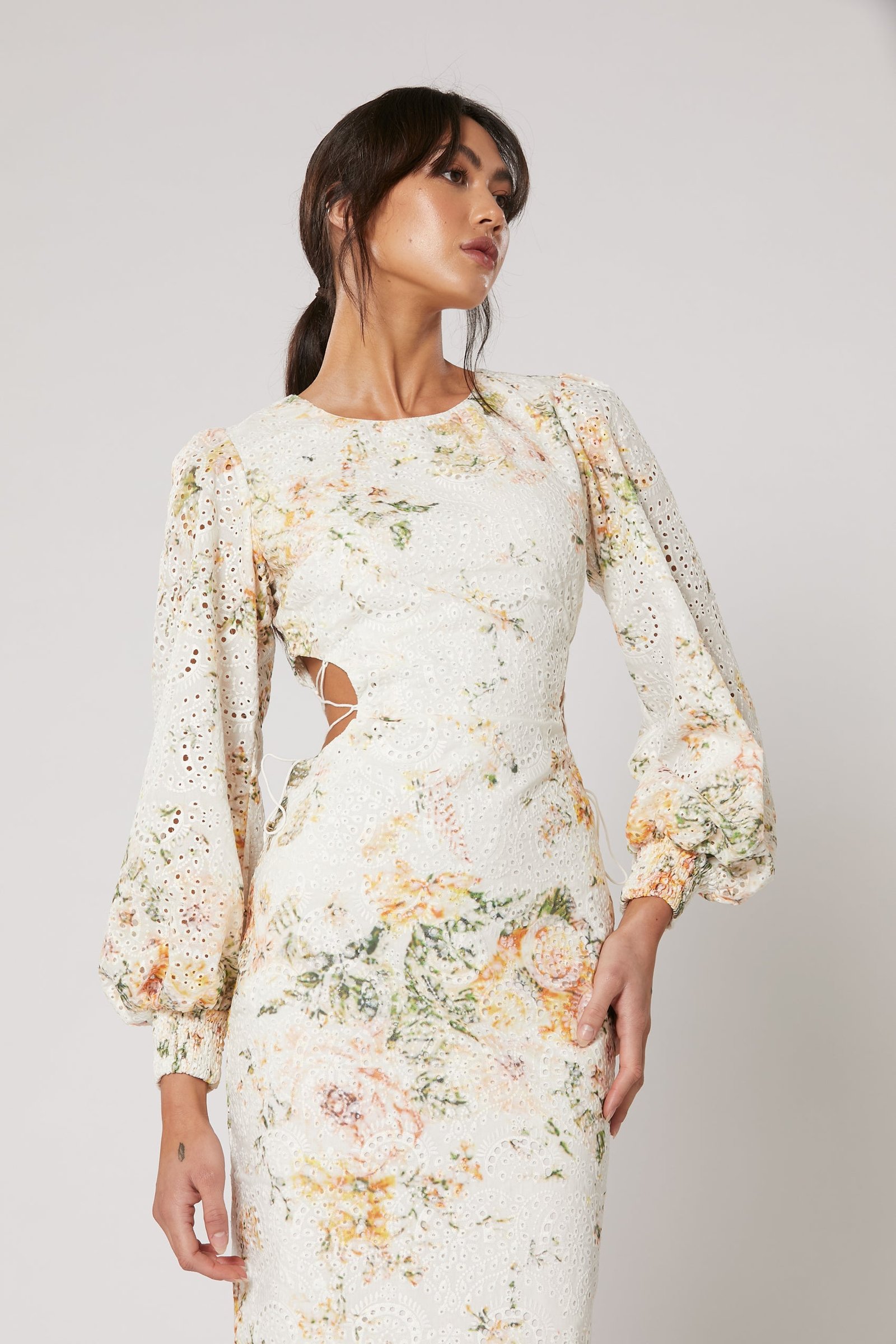 WINONA LANTANA LACE UP DRESS - PRINT photo 2