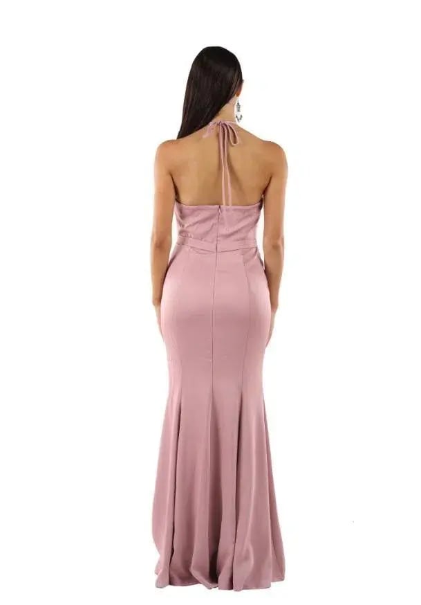 Lexi Cecilia Draped Top Maxi Dress in Blush Pink Size 10 photo 2