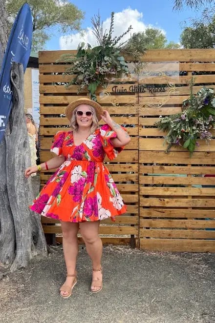 Aje Gretta Bow Back Mini Dress in Floral Size 16 photo 3