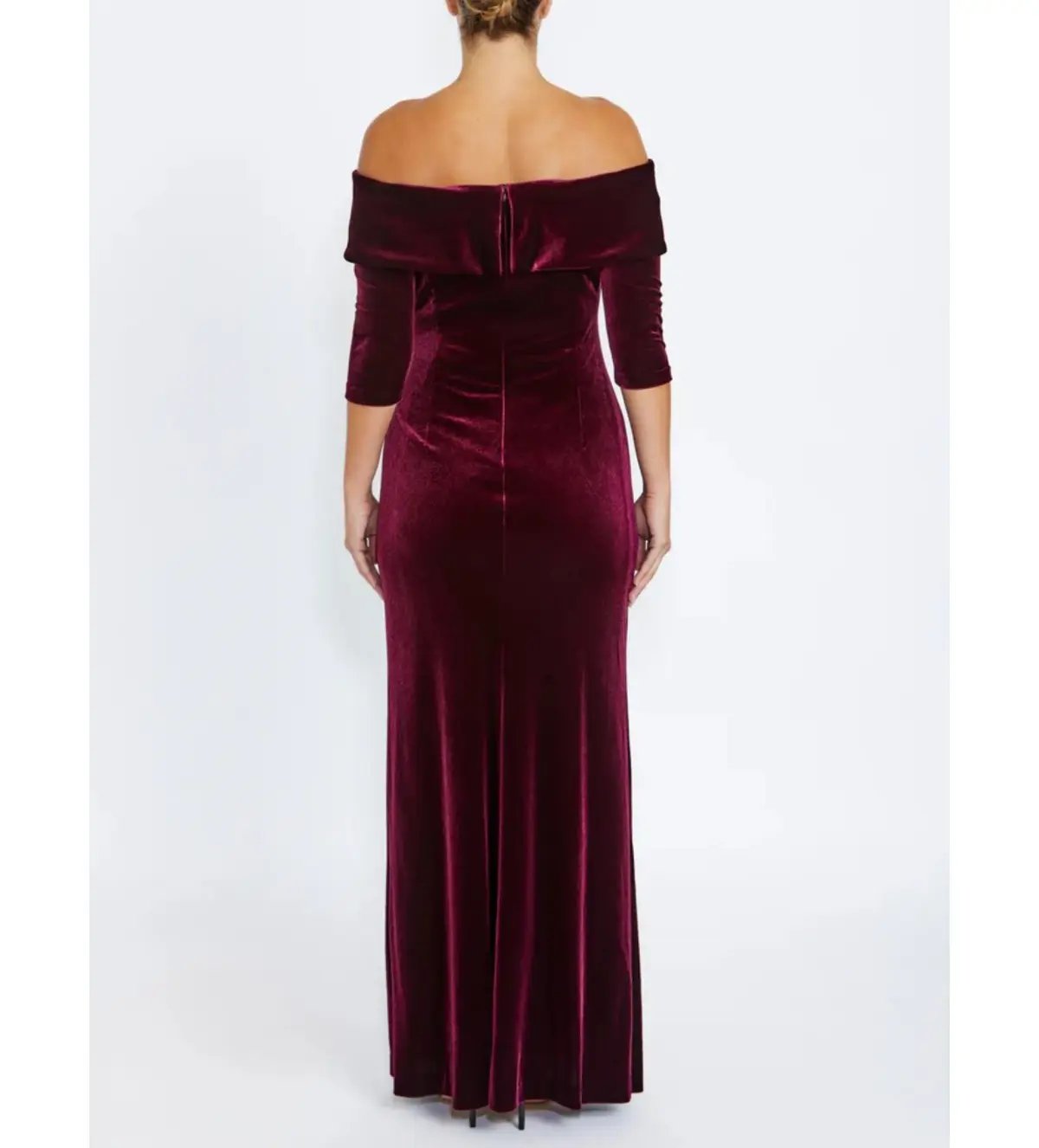 Anthea Crawford Elliana Velour Gown Merlot Size 16/XXL photo 3
