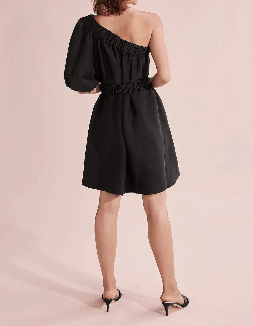 Country Road One Shoulder Mini Dress Black Size 6 photo 3