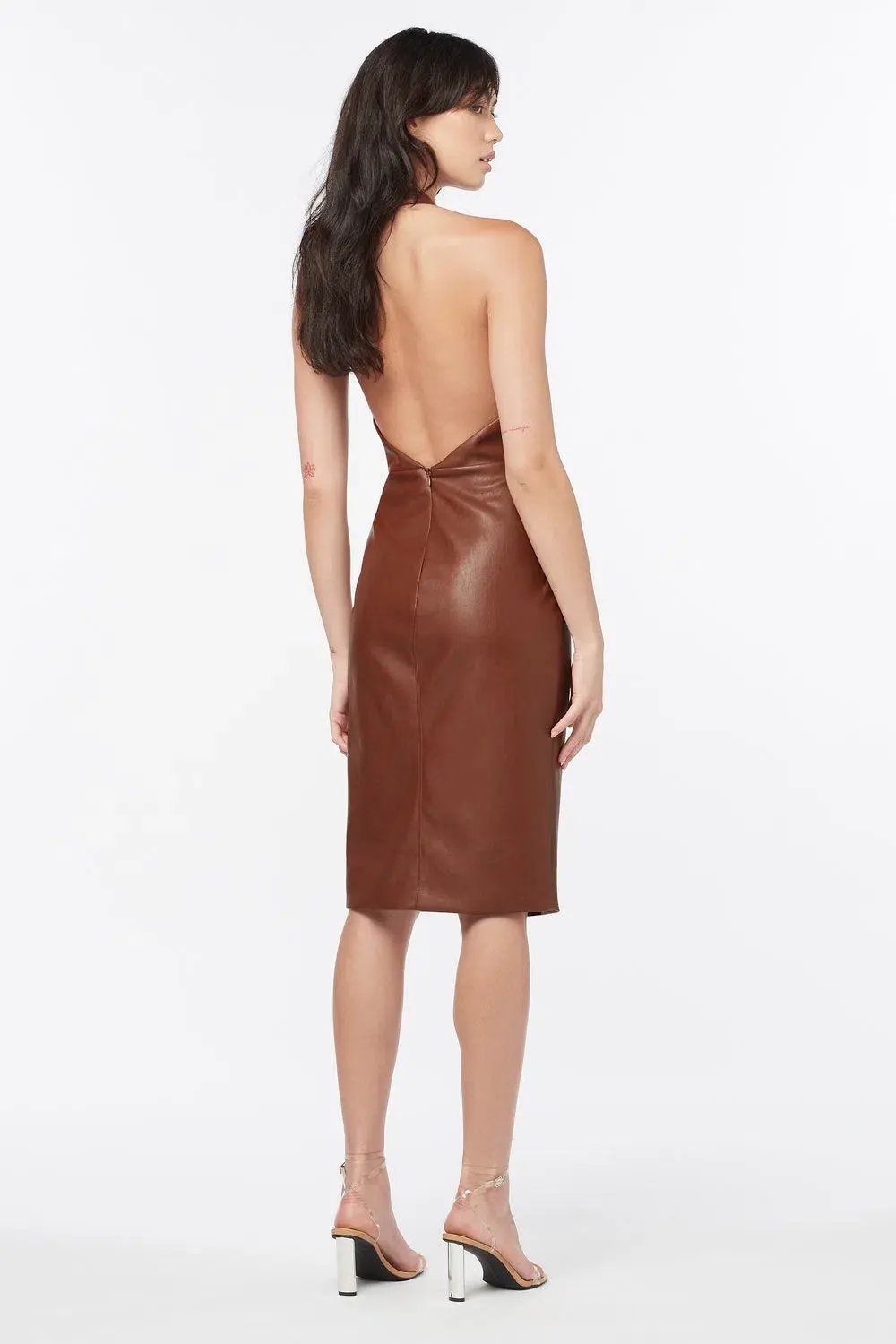 Manning Cartell Ginger Snaps Halter Midi Dress Dark Brown Size 6 / XS photo 2