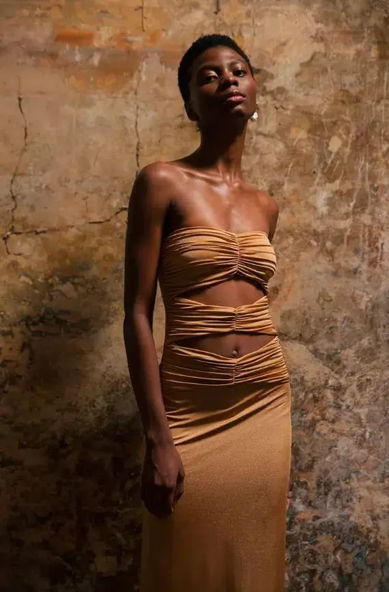 Maygel Coronel Dorato Dress Gold One Size photo 4