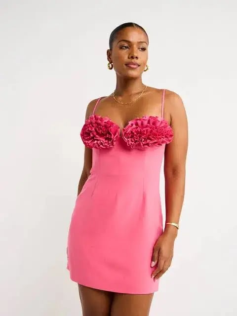 Rachel Gilbert Margot Mini Dress Pink Size 2 / AU 10 photo 2
