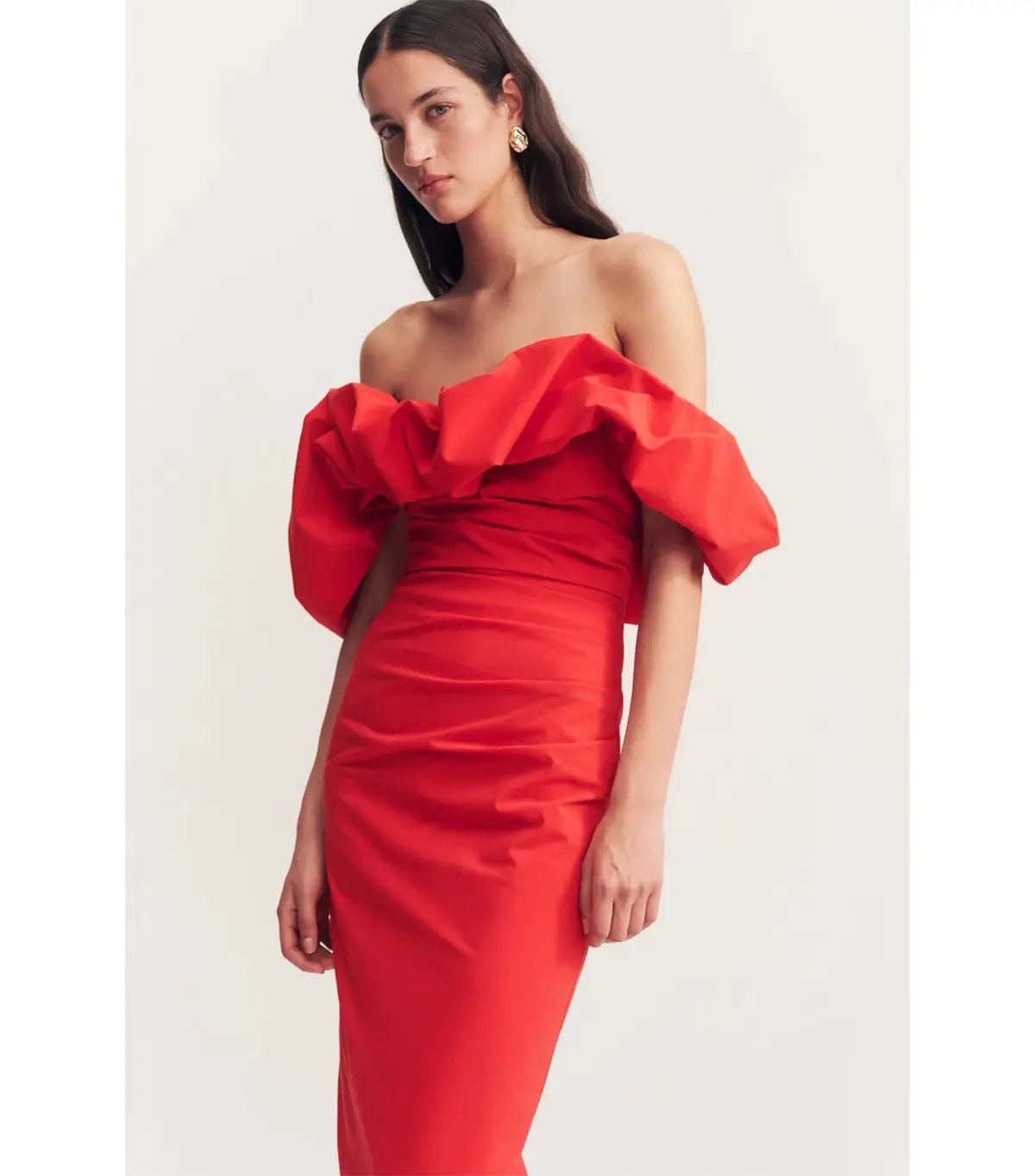 Reformation Raewyn Knit Dress Red Size AU 8 photo 7