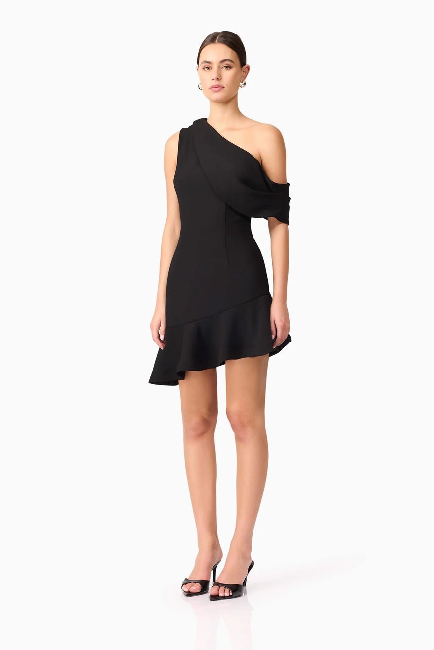 Elliatt Ava Asymmetrical Dress - Black photo 3