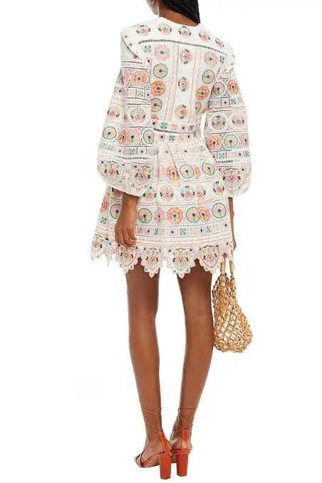 Zimmermann Brighton Plunge Dress Multi Size 3 / Au 14 photo 2