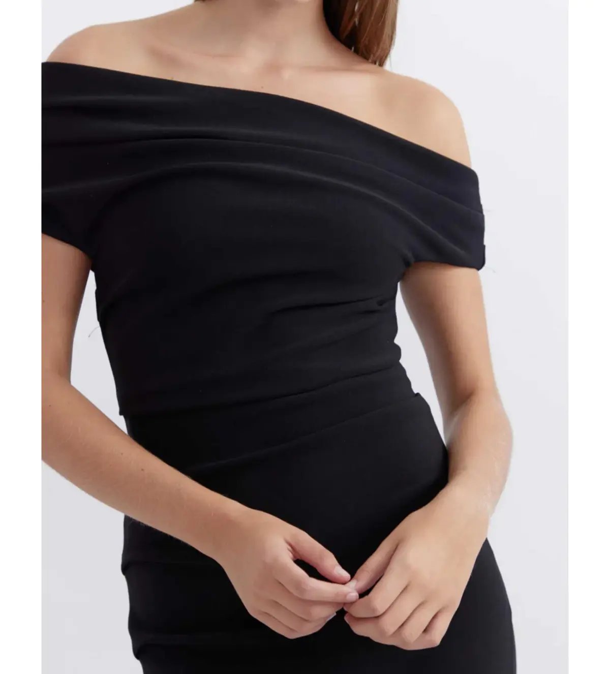 Pasduchas Evie Shoulder Dress Black Size 14 photo 2
